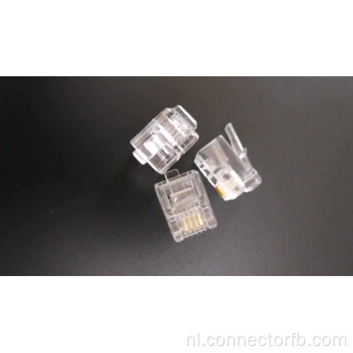 RJ11 / 12-connector 6P4C-connector 6P4C-stekker